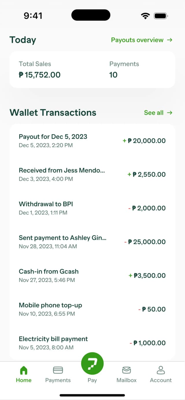 Reconcile and track your wallet balance