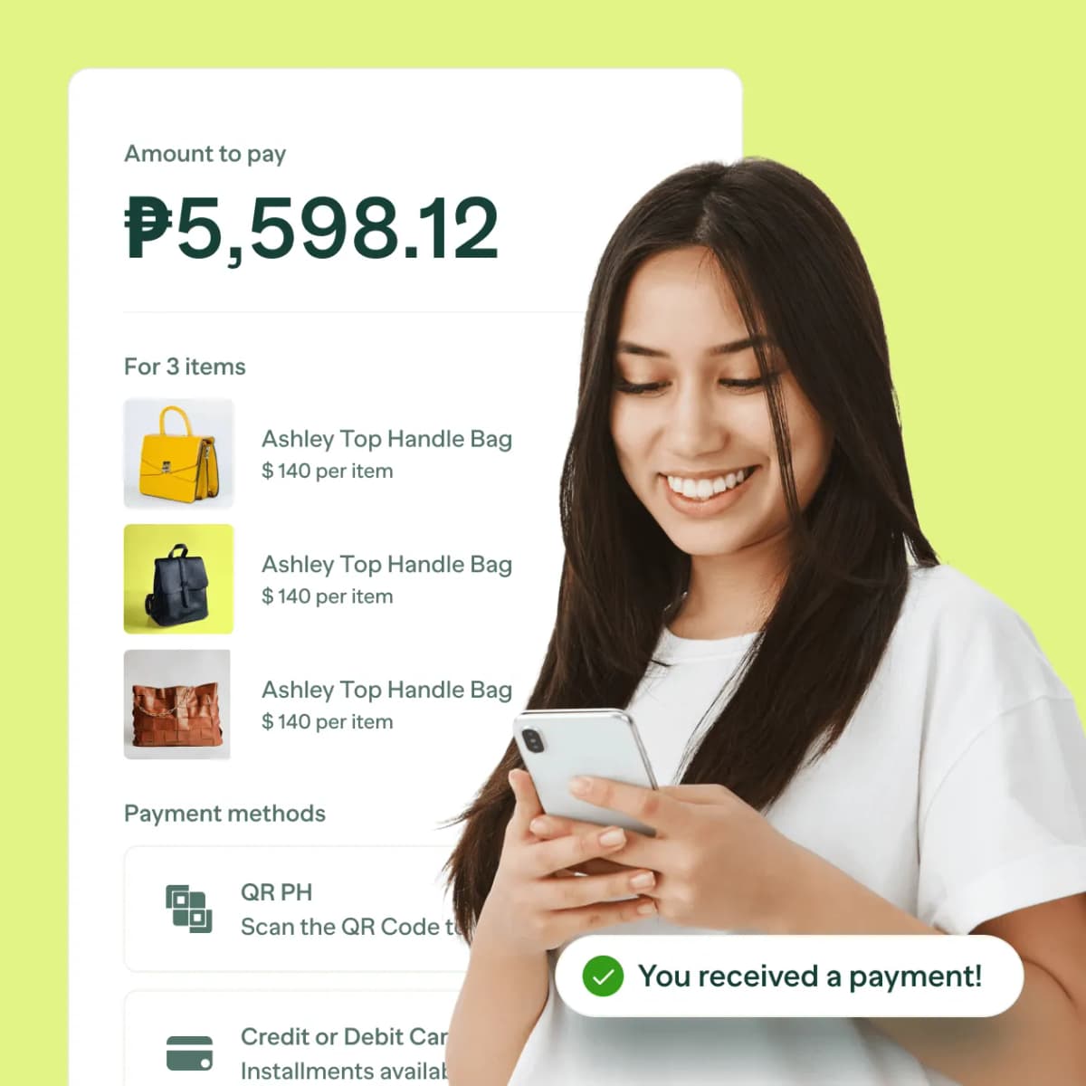 Woman with smartphone