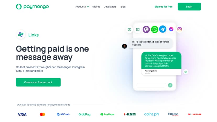PayMongo Links - Getting paid is one message away