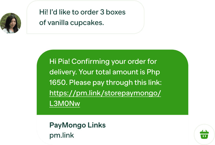 PayMongo Payment Links interface for sending professional milestone payment requests